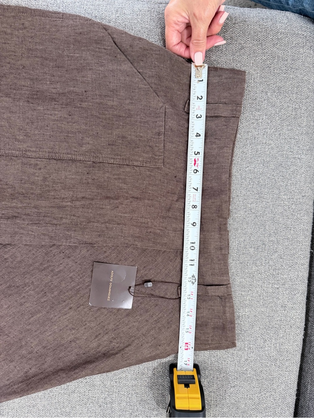 Adolfo Dominguez Brown Maxi A-Line Linen Skirt - Picture 11 of 13